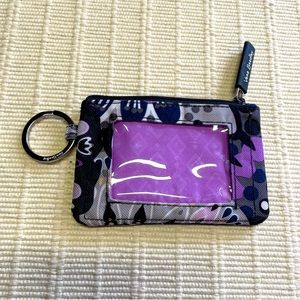 Vera Bradley Zip ID case with key ring